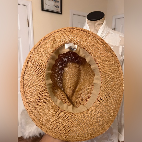 Loft Beautiful Hat with Red Scarf Bow Detail - Picture 3 of 5